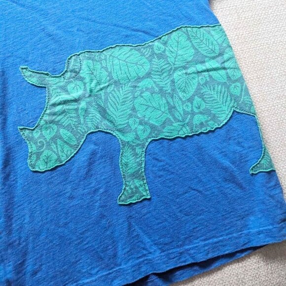 Mini Boden rhinoceros applique graphic tee 7-8Y boys - Picture 2 of 3